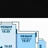 45 м², 1-комнатная квартира