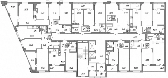 61.64 м², 2-комнатная квартира