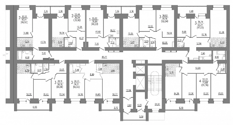 65.06 м², 3-комнатная квартира