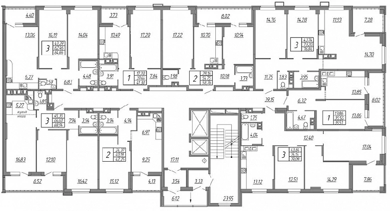41.3 м², 1-комнатная квартира