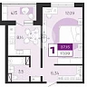 37 м², 1-комнатная квартира