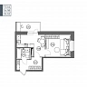 39.92 м², 1-комнатная квартира