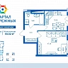 44.32 м², 1-комнатная квартира