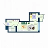 33.9 м², 1-комнатная квартира