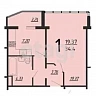 34 м², 1-комнатная квартира