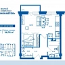 38.76 м², 1-комнатная квартира