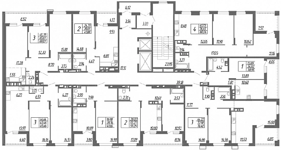 76.4 м², 3-комнатная квартира